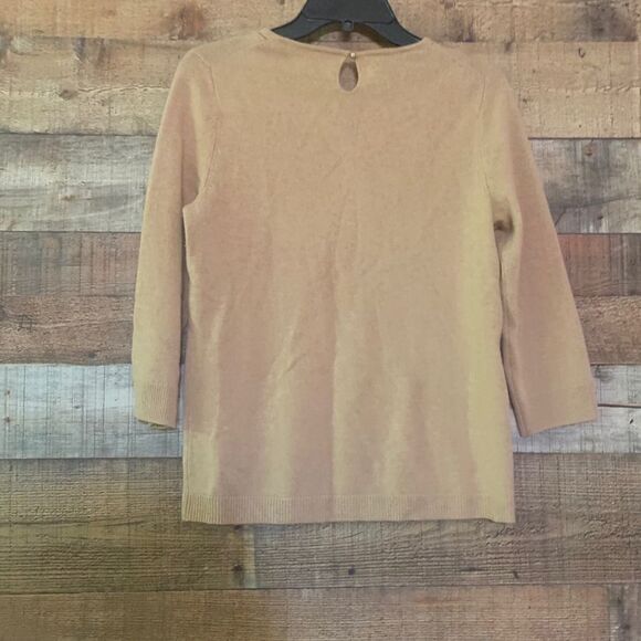 Talbots tan cashmere sweater, size medium petite - Picture 9 of 12